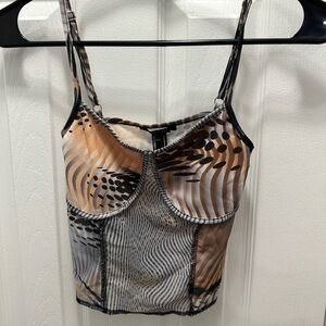 Animal print crop top
